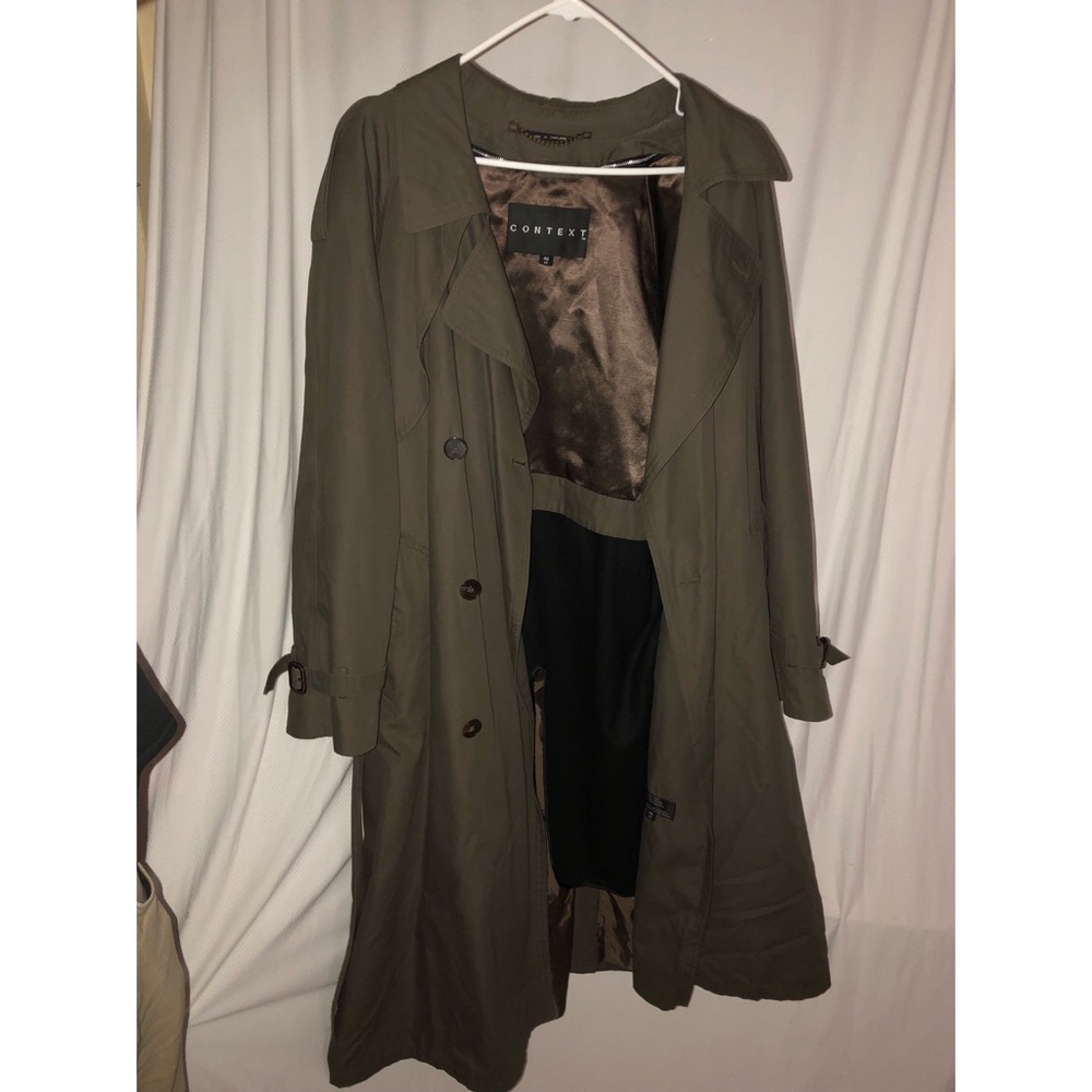 Tan Context trench coat